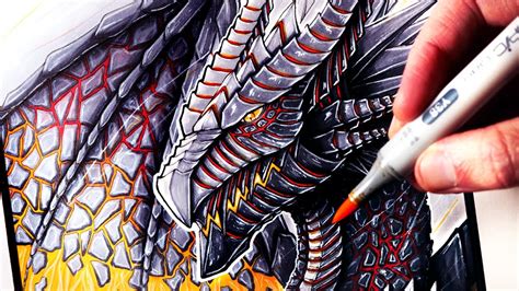 Lets Draw A Lava Dragon Fantasy Art Friday Youtube
