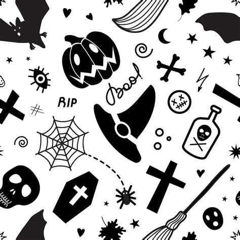 Spooky Halloween Seamless Background Pattern 3047903 Vector Art At Vecteezy
