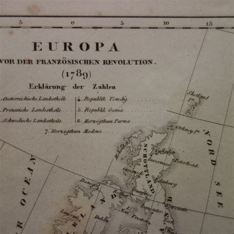 1789 Map Of Europe Etsy