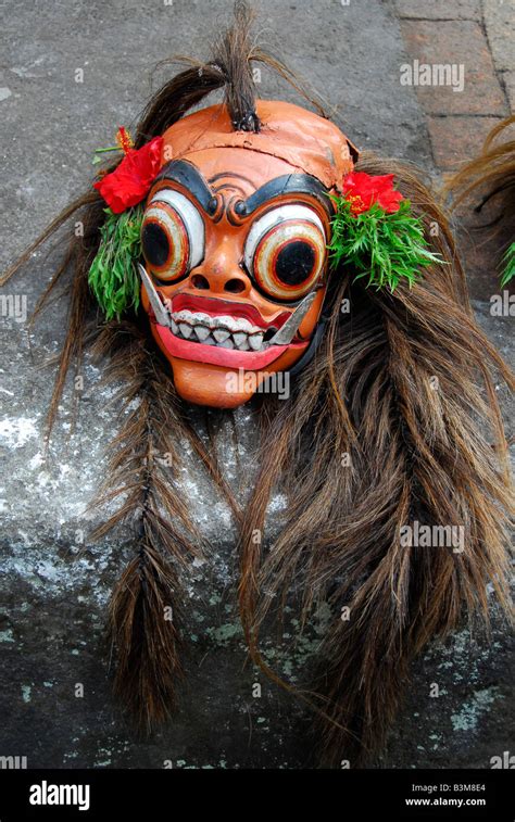Barong Dancer Mask Barong Dance Batubulan Island Of Bali