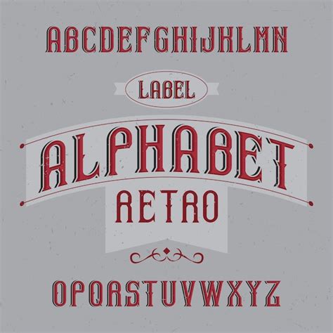 Free Vector Vintage Typeface Named Retro Alphabet Good Font To Use