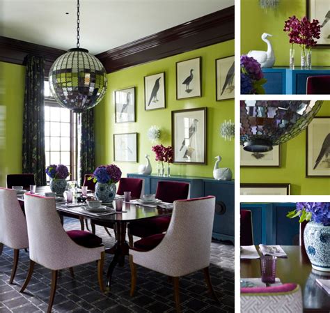 Original Fabulous Green Dining Room Interior Design