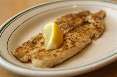 Grilled Fresh Flounder Fillets Grilled Flatfish With Spoon Sauce