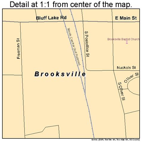 Brooksville Mississippi Street Map 2808980