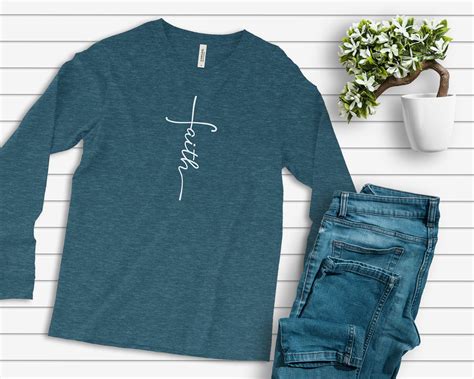 Faith Long Sleeve T-shirt | Christian Gift | Womens Gifts | Christian T