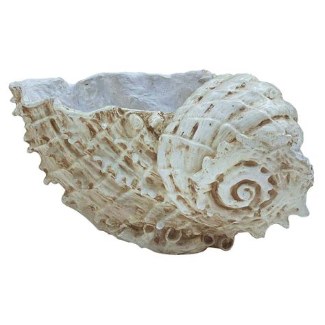 Mid Century Coastal Modern Large And Realistic Faux Seashell Sculpture