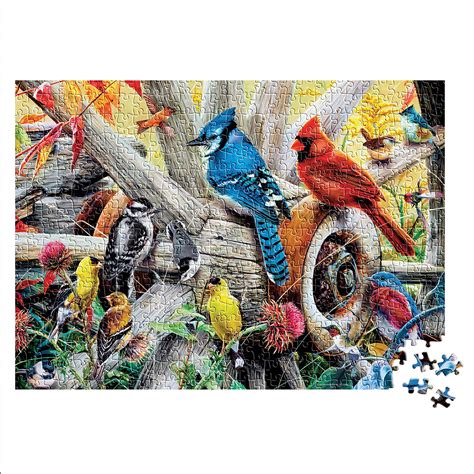Masterpieces Audubon Backyard Birds 1000 Piece Jigsaw Puzzle