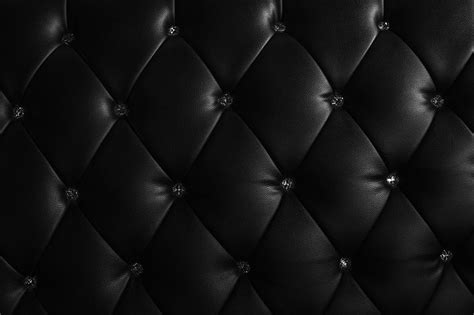 Hd Wallpaper Tufted Black Leather Textile Texture Upholstery Sofa