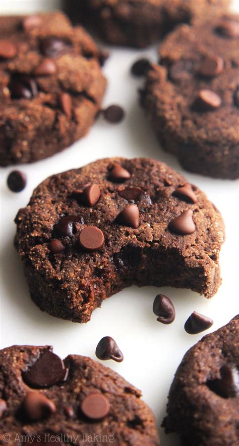Healthy Low Carb Double Chocolate Chip Cookies So Chewy Just
