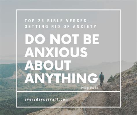 Top 25 Bible Verses Getting Rid Of Anxiety Everyday Servant