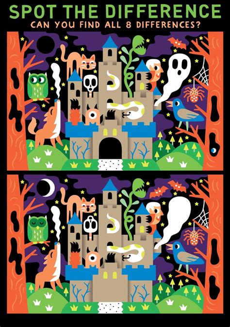 Halloween Spot The Difference Free Printable 216 Tech