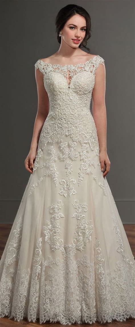 Marvelous Tulle Bateau Neckline A Line Wedding Dress With Lace