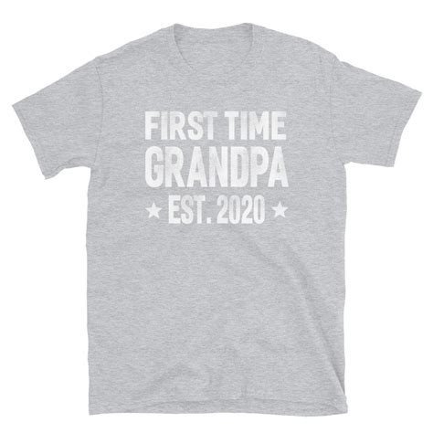 Grandpa Ts Grandpa Shirts First Time Grandpa Est 2020 Promoted To