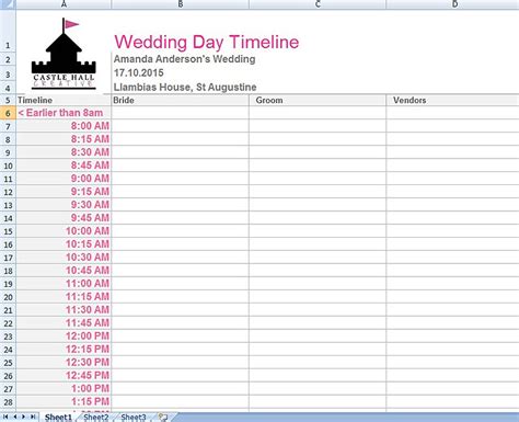 Best Wedding Planning Spreadsheet Ideas Wedding Forward