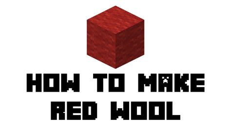 Minecraft Survival How To Make Red Wool Youtube