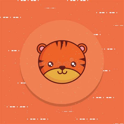 Cute Tiger Icon Image Stock Vector Illustration Of Wild 109785830