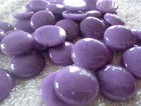 Wholesale Natural Gemstone Dyed Purple Jade Cabochon Loose Beads