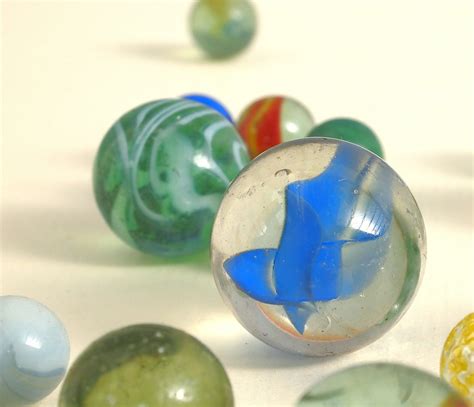 Vintage Glass Marbles Traditional Toy Mixed Sizes