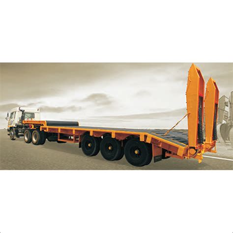 40 Ft Semi Low Bed Trailer With Spring Ramp And Width Extension At Best