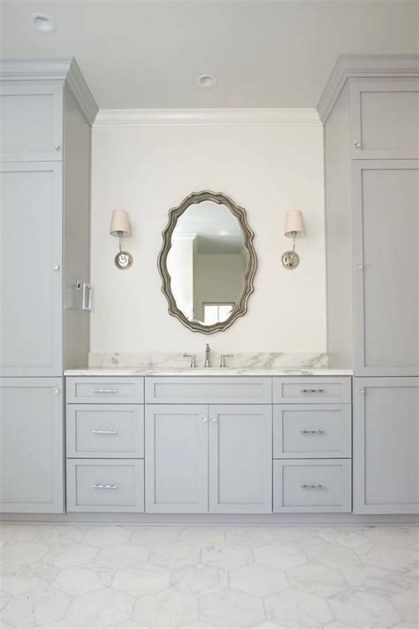 Includes white cabinet with authentic italian carrara marble countertop and white ceramic sink. Fancy Bathroom Vanity with Linen Cabinet Gallery - Home ...