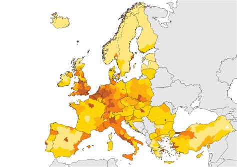 Population Density In Europe [1280x904] Mapporn