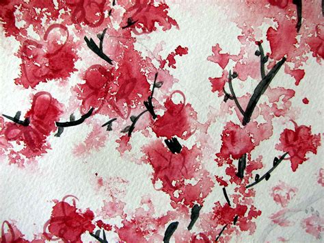 Cherry Blossom Drawing Wallpaper At Getdrawings Free