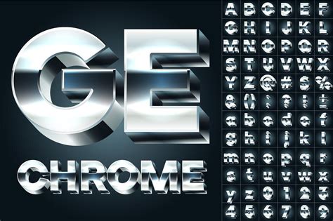 Silver Chrome And Aluminum 3d Font 3d Font Party Apps Typography