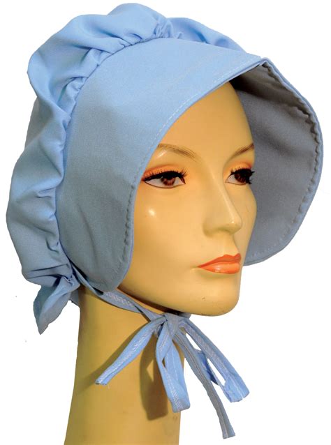 Bonnet Pioneer Blue 19th Century Womans Bonnet Blue