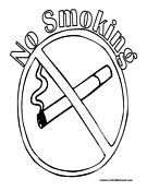 Free No Smoking Coloring Pages