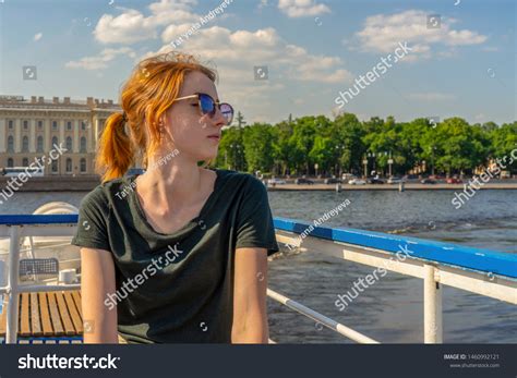 Redhead Tween Tourist Girl Sitting On Stock Photo Shutterstock