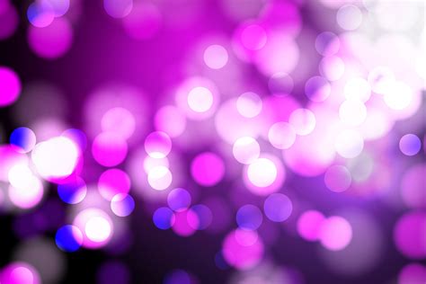 Abstract Pink And Blue Blurred Light Bokeh Lights And Glitter