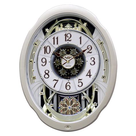 This 9.5 wall clock is sturdy and durable. Rhythm Marvelous Magic Motion Musical Wall Clock 4MH842WD18