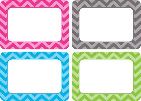 Chevron Name Tags/Labels - Multi-Pack - TCR5526 | Teacher Created Resources
