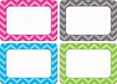 Chevron Name Tags/Labels - Multi-Pack - TCR5526 | Teacher Created Resources