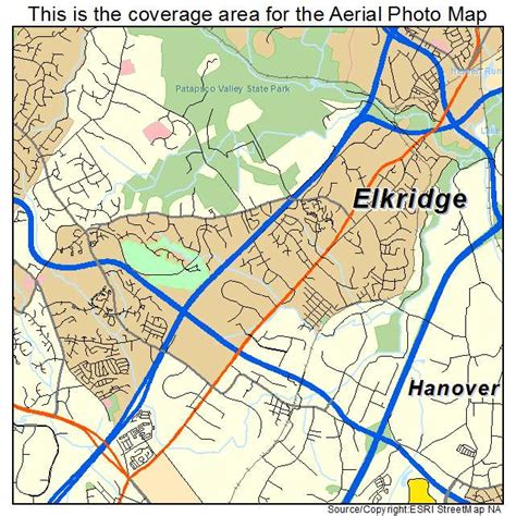 Aerial Photography Map Of Elkridge Md Maryland