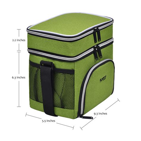 Premium Insulated Lunch Bag Totes Thermos Cooler Double Compartment