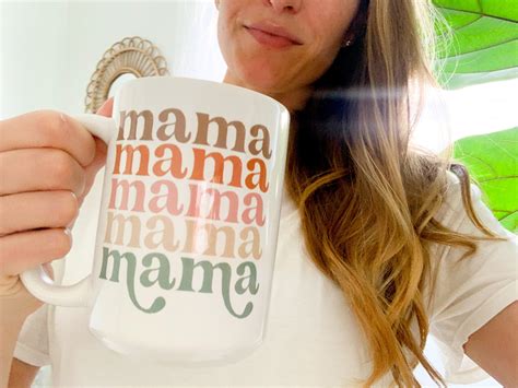 Mama Mug Retro Mama Coffee Mug New Mom T Mothers Day Etsy