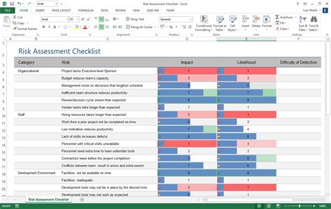 Learn more about using a spreadsheets can be a powerful tool for managing and organizing all kinds of things. It Risk Assessment Template Excel — excelguider.com