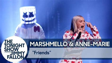 Marshmello And Anne Marie Perform Their Single Friends On The Tonight
