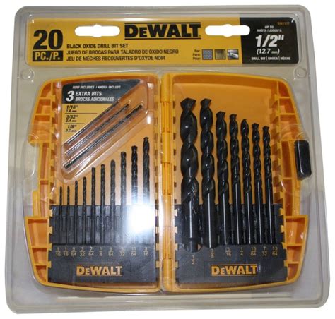Dewalt Dw1177 20piece Blackoxide Metal Drill Bit Set You Could