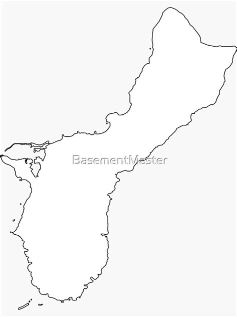 Guam Map By Basement Mastermind Sticker By Basementmaster Redbubble