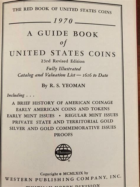 Vintage Coin Books A Guide Book Of United States Coins 23rd Etsy