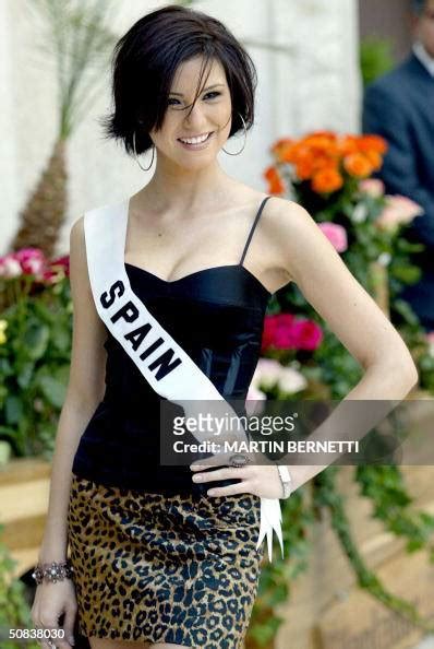 Miss Spain Maria Jesus Ruiz Poses To Photographers 14 May 2004 In