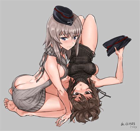 Nishizumi Maho And Itsumi Erika Girls Und Panzer Drawn By Ssamjang