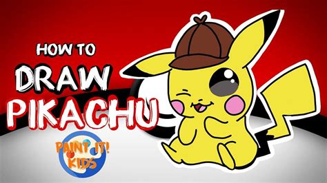 How To Draw Detective Pikachu Paint It Kids