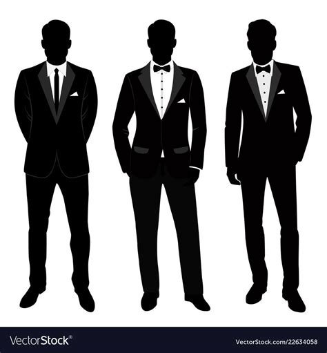 Wedding Men S Suit And Tuxedo Collection The Groom Vector