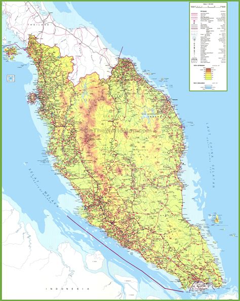 Driving in malaysia is, let's say, an experience. Large detailed map of West Malaysia
