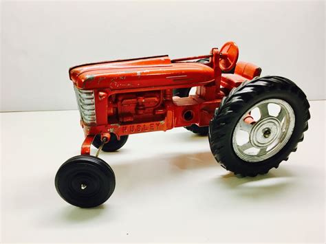 Large Vintage Hubley Tractor Vintage Toy Antique Toy Tractor Red