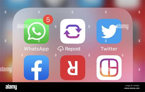 Stock Photo Of Whatsapp Twitter Facebook And Rebel Social Media App