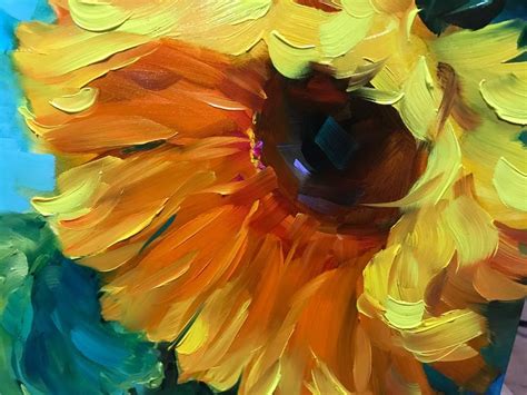 Hope Dwells Sunflower Original Fine Art By Nancy Medina Floral